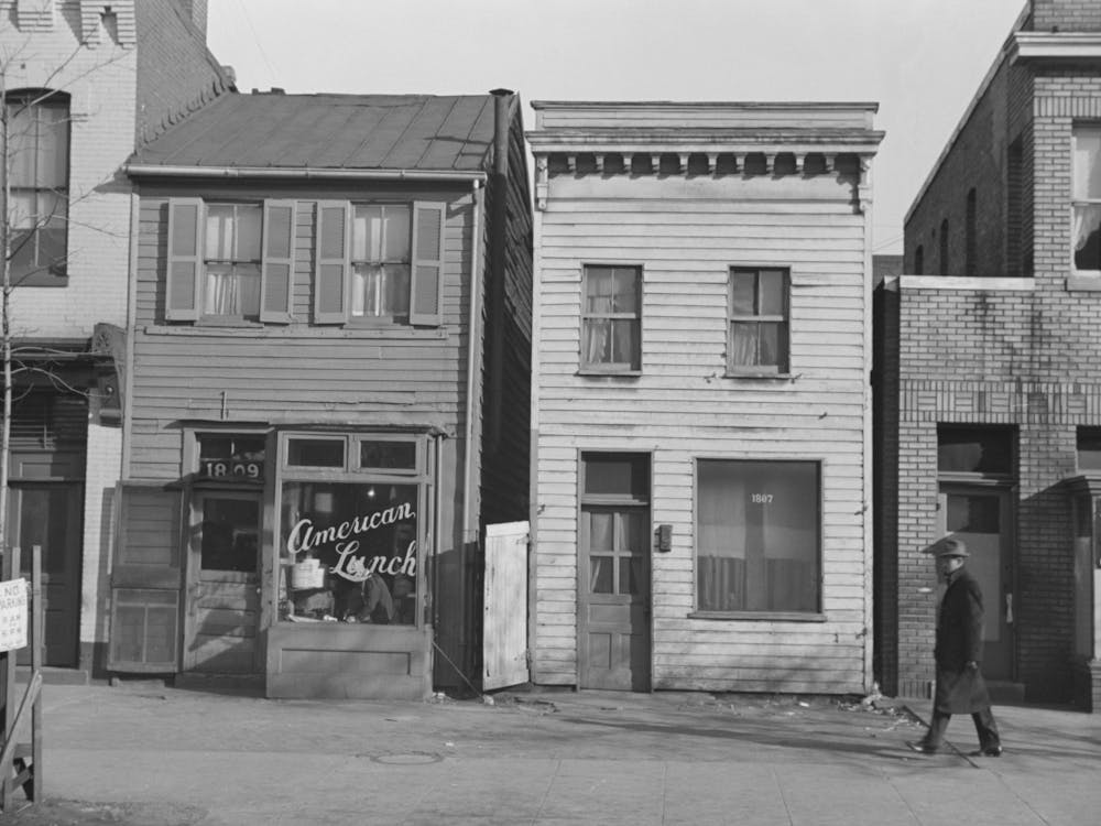 Buildings, L Street, Washington, D C By Russell Lee