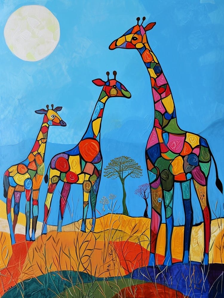 Abstrakte Geometrische Giraffen 6