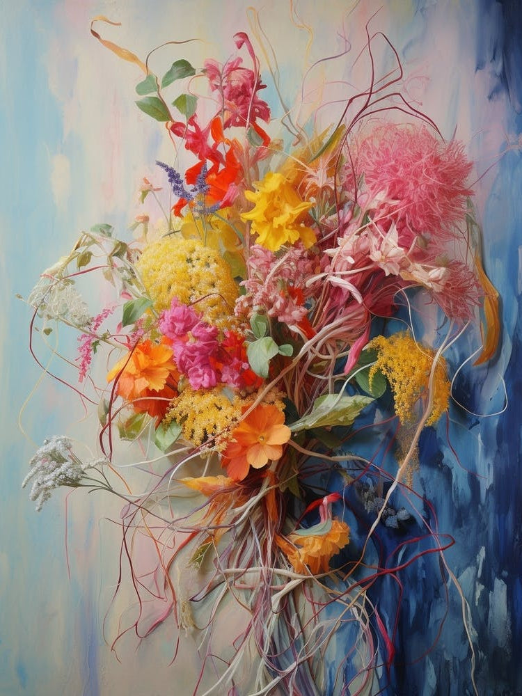 Abstract Flower Painting Celosia 1