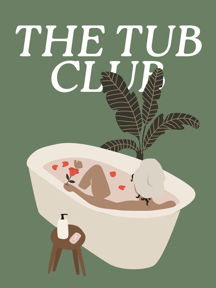 The Tub Club | Boho Mid Century Modern Cute Bathroom