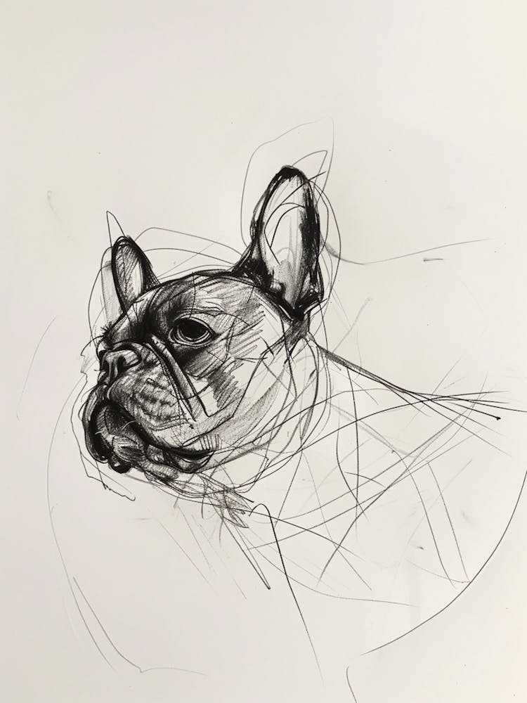 French Bulldog Charcoal Line 4