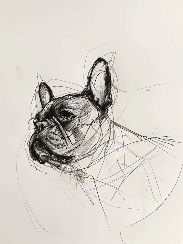 French Bulldog Charcoal Line 4