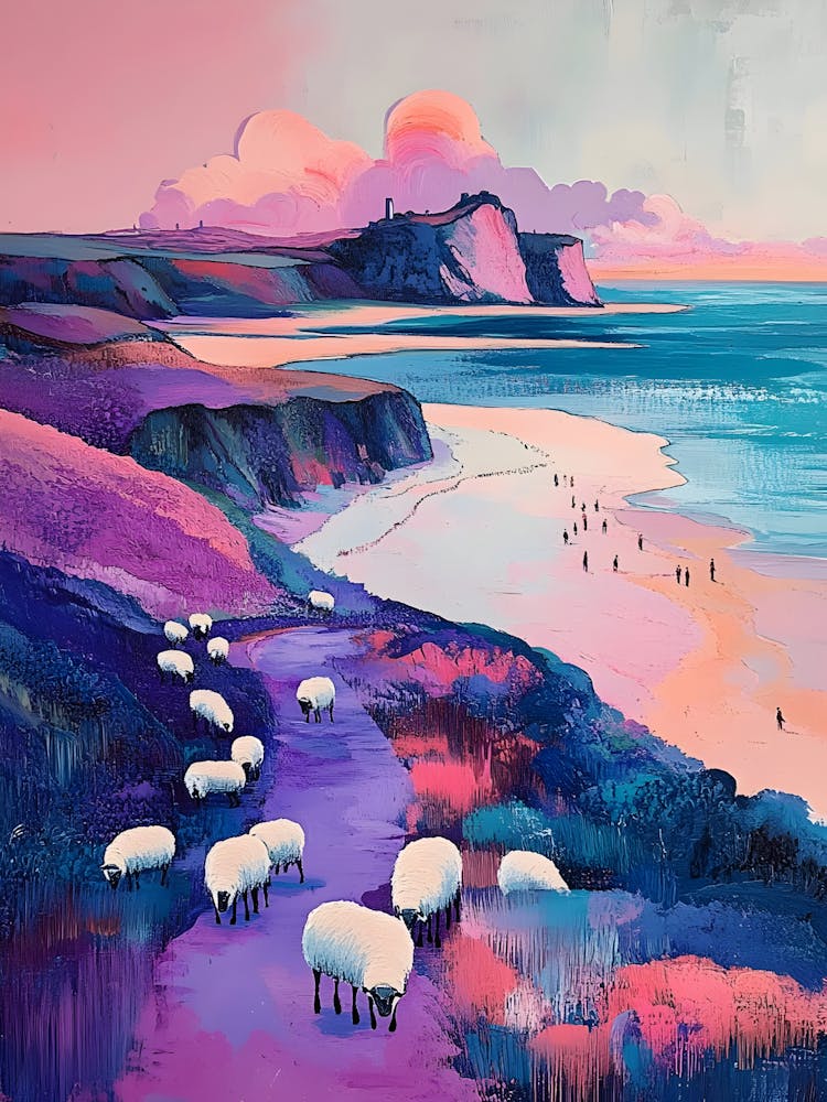Sheep At The Beach