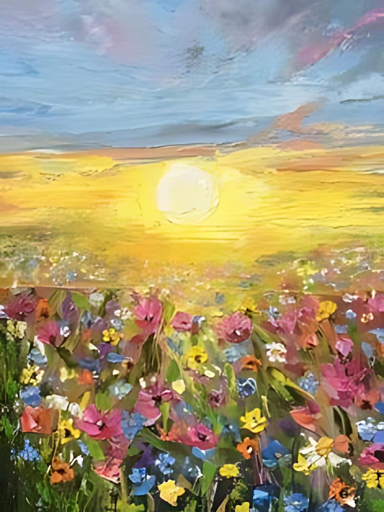 Sunset In The Meadow 1