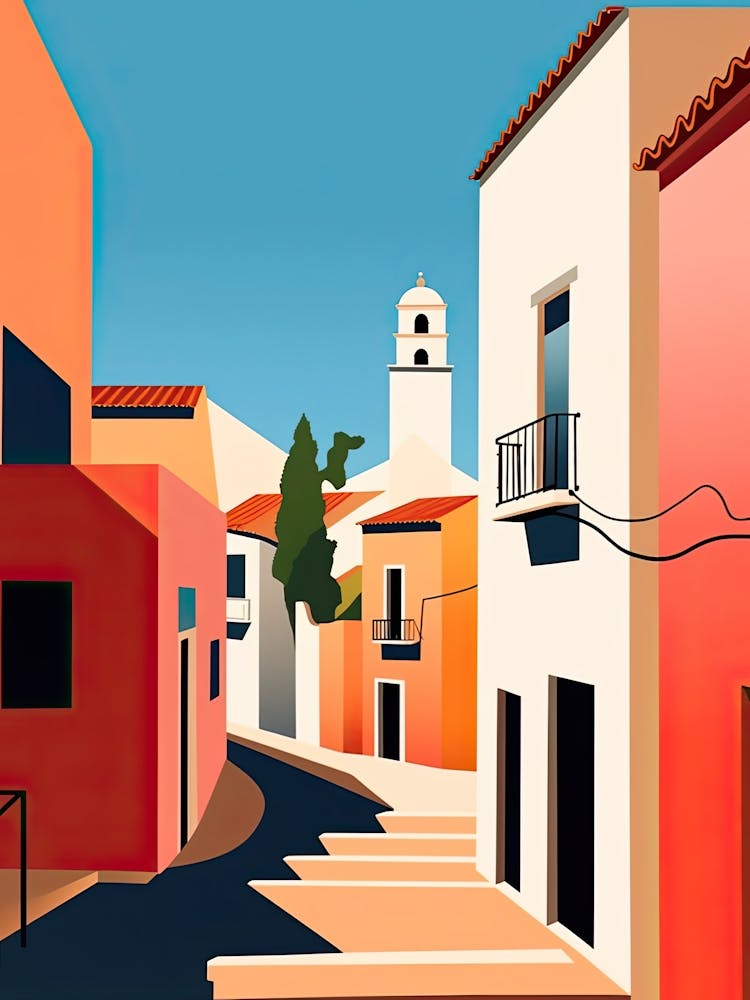 Algarve, Portugal, Bold Outlines 3