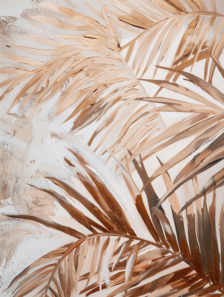 Palm Leaves Oil Canvas