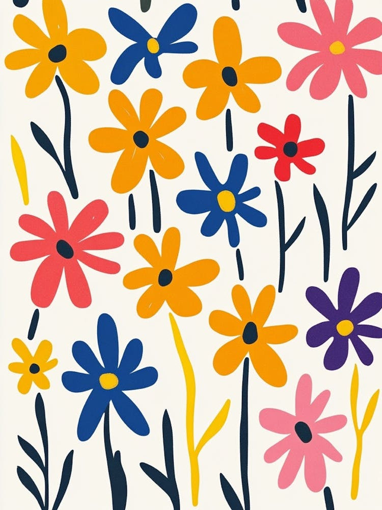 Flowers On A White Background 6