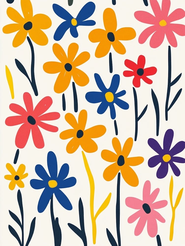 Flowers On A White Background 6