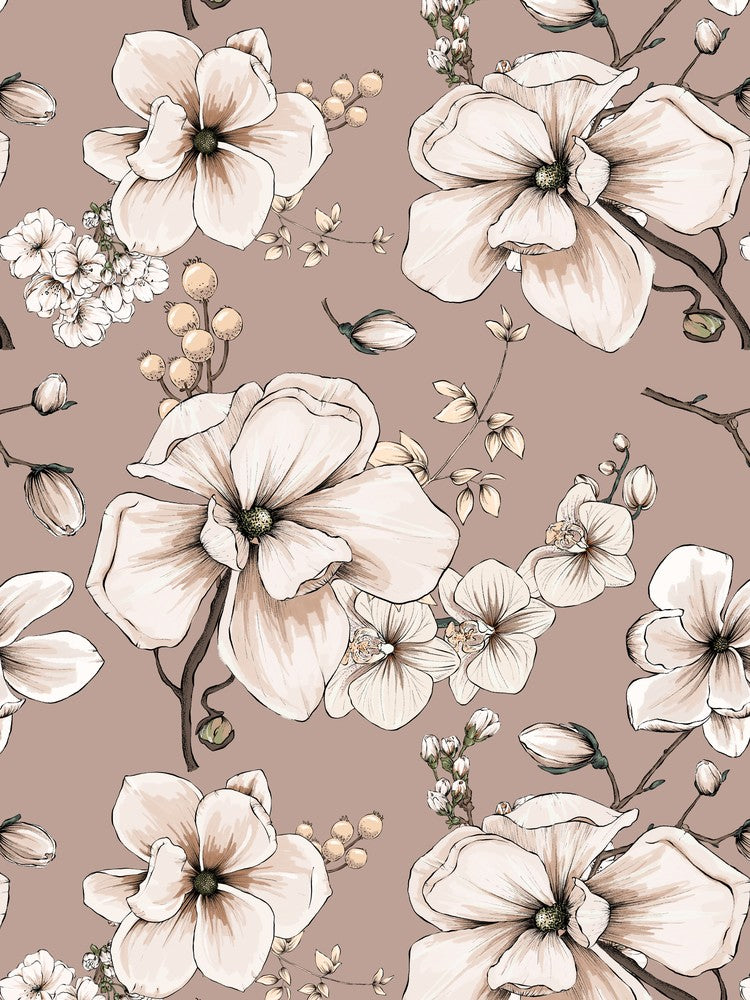 Modern Blush Magnolia Blossoms