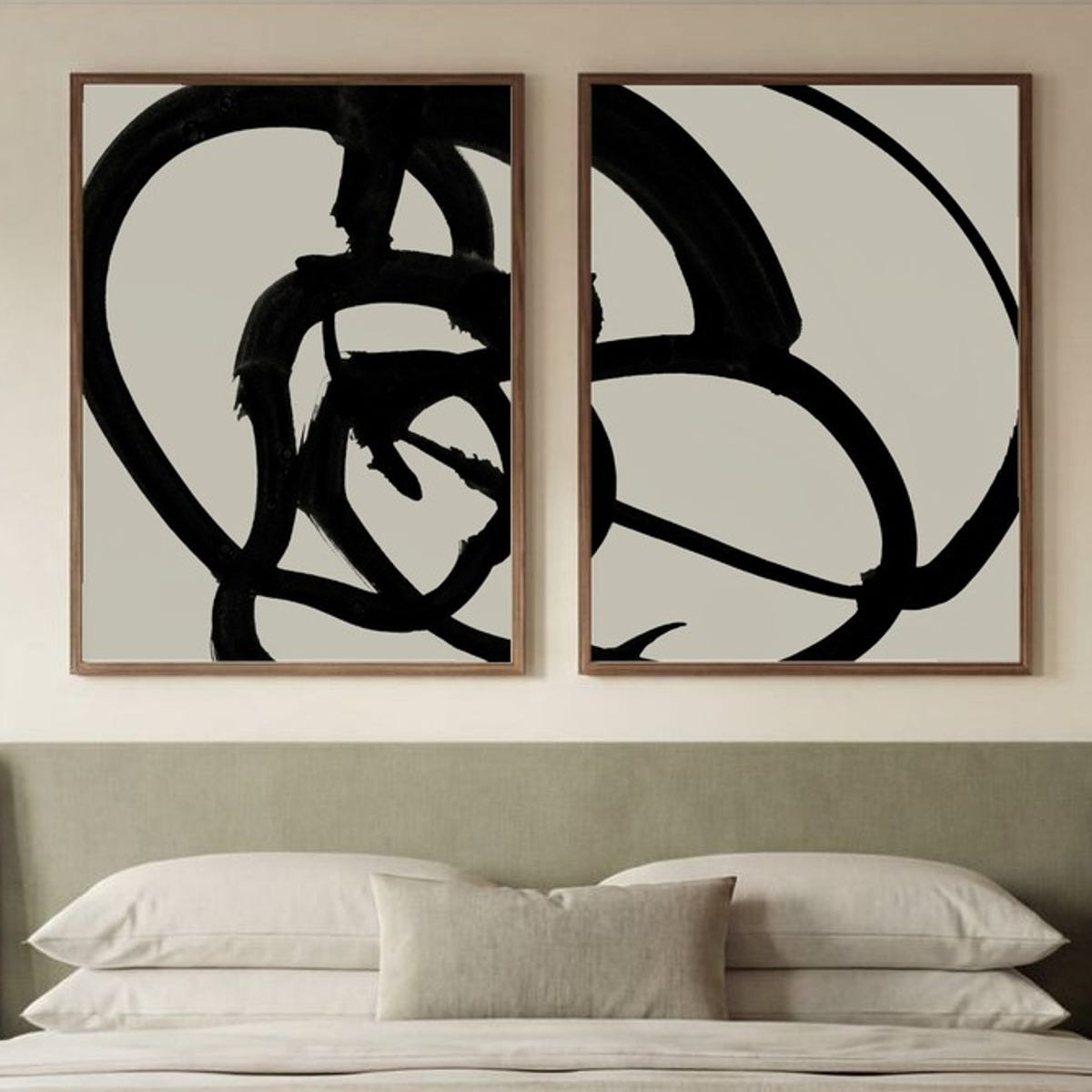Monochrome Living Room Art Set by Dan Hobday