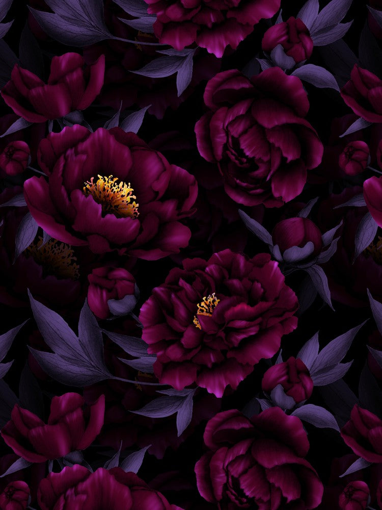 Mystisch Gotische Dunkle Pfingstrosen