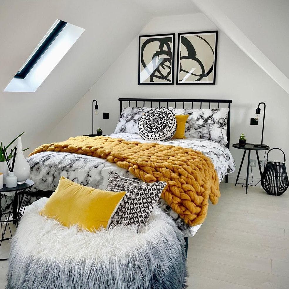 Monochrome Living Room Art Set by Dan Hobday