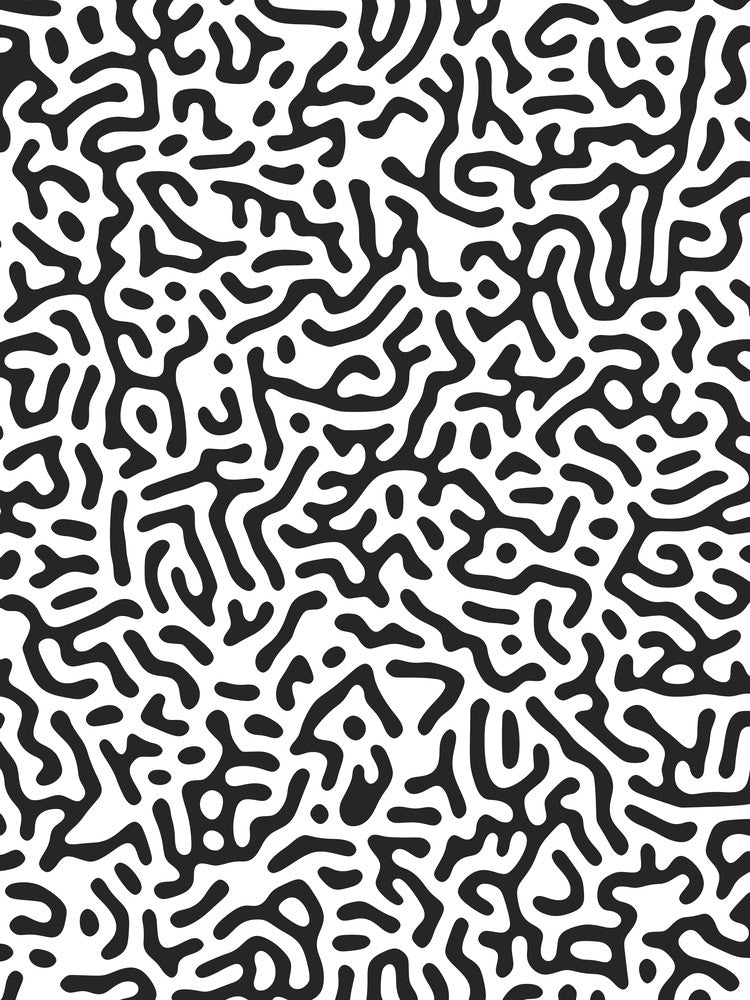 Organic Digital Shapes Black