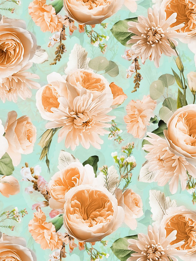 Peach Sepia Summer Roses