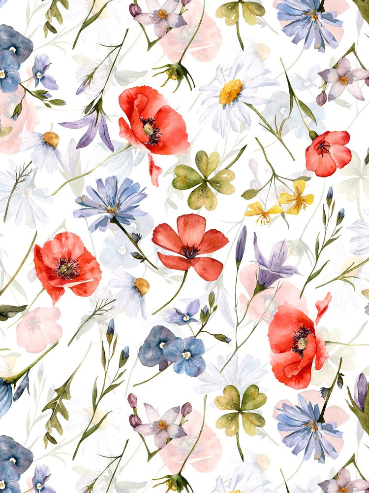 Poppies And Cornflowers Scandinavian Midsummer Wildflowers Meadow