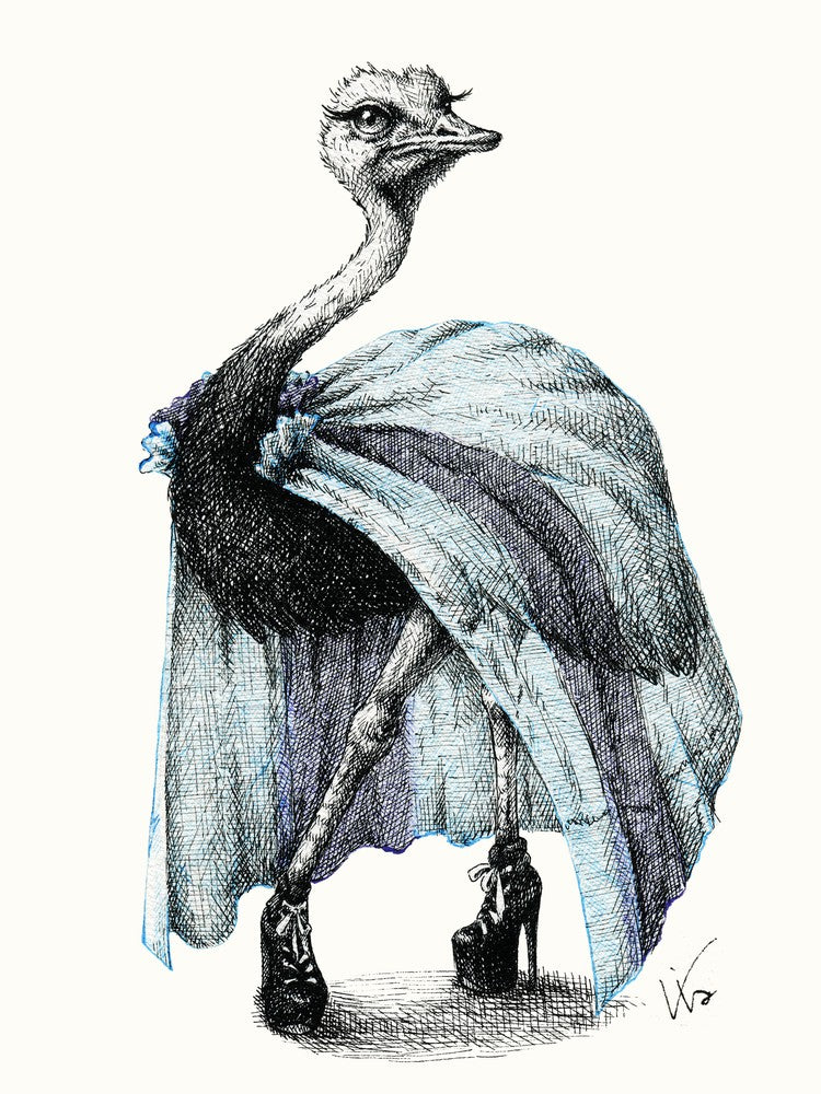 Portrait Of Lady Ostrich