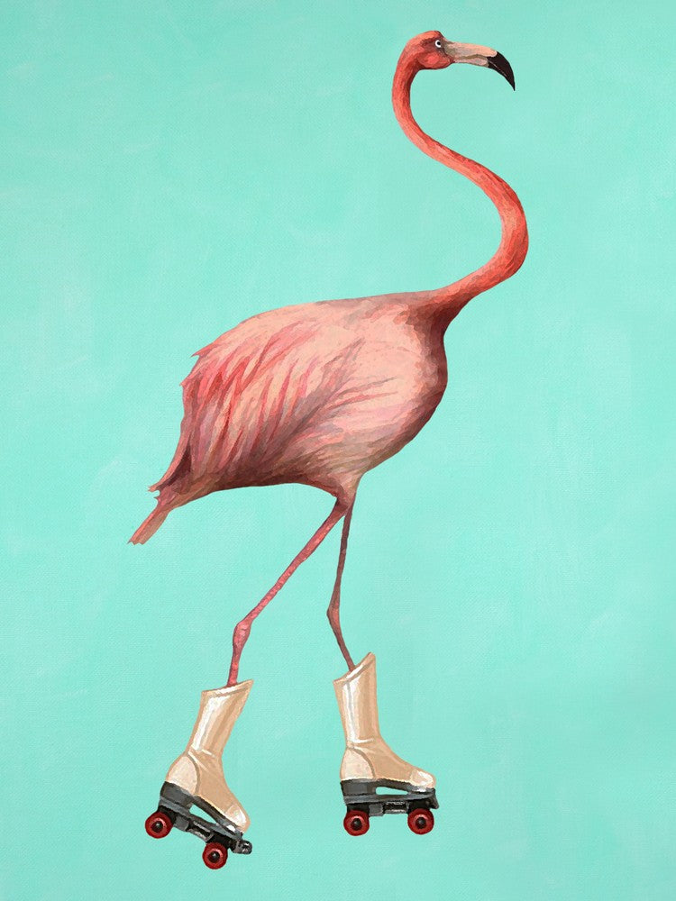Rollerskate Flamingo