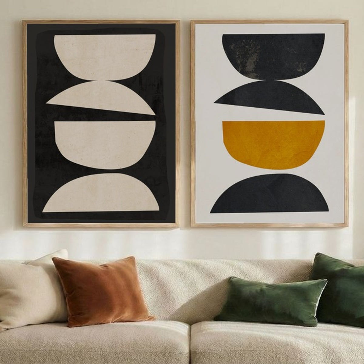 Set of 2 Abstract Contrast