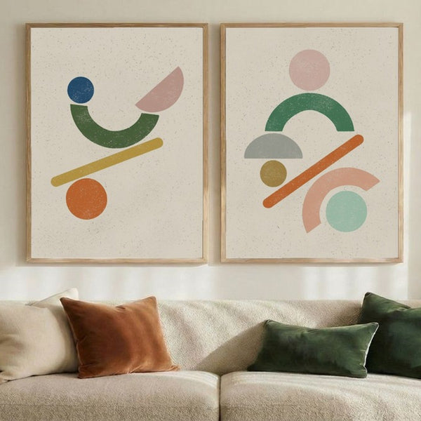 Set of 2 Abstract Equilibrium