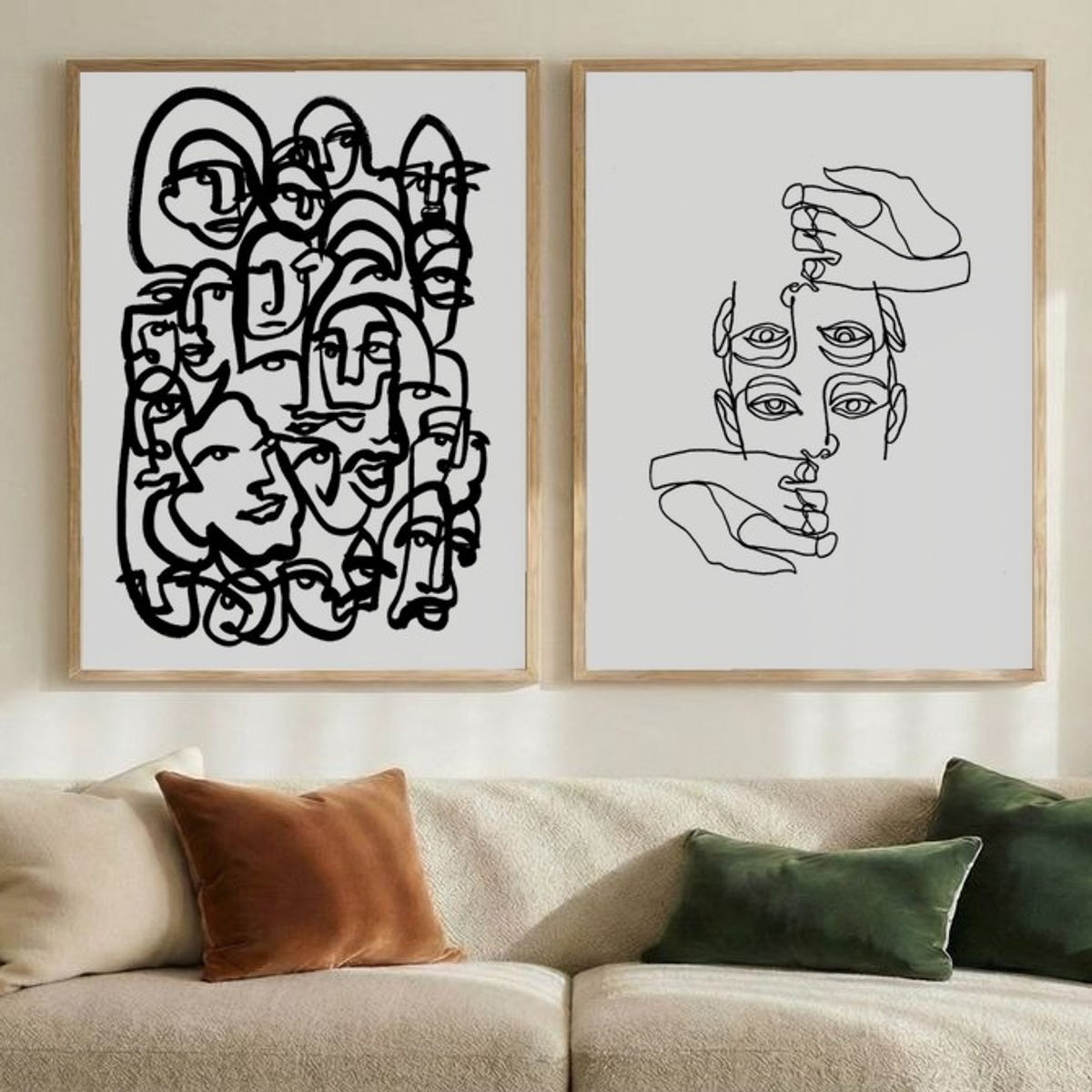 Set of 2 Abstract Gaze