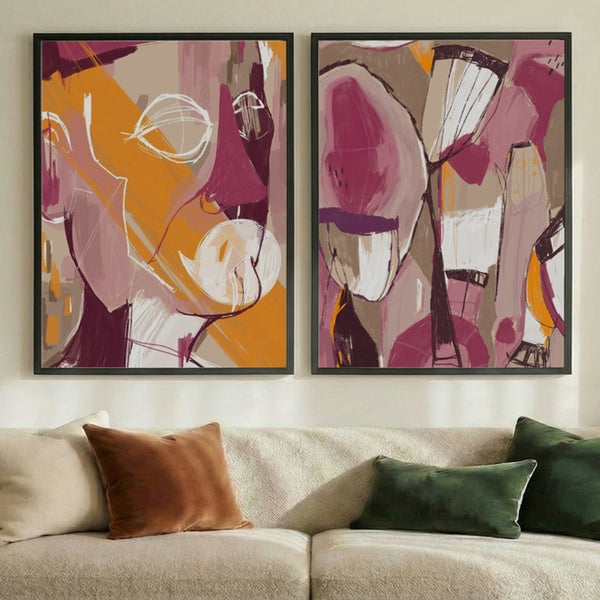 Set of 2 Abstract Harmony