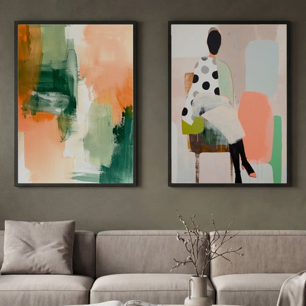 Set of 2 Abstract Harmony