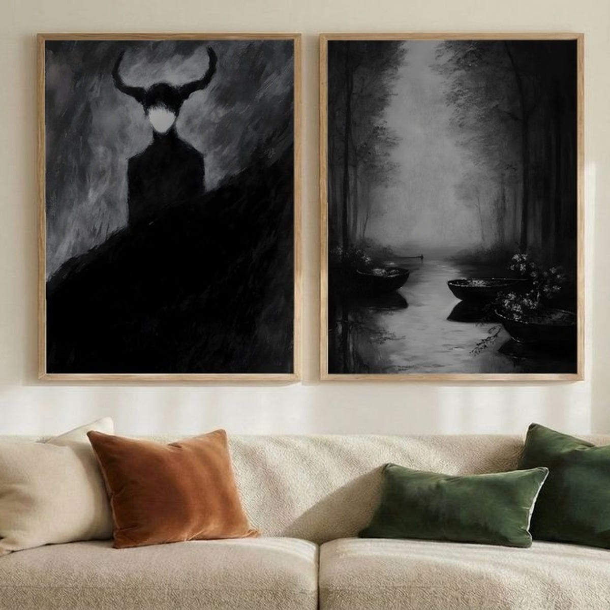 Set of 2 Abstract Shadows