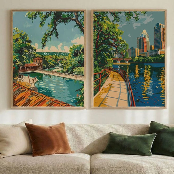 Set of 2 Austin Green Oasis