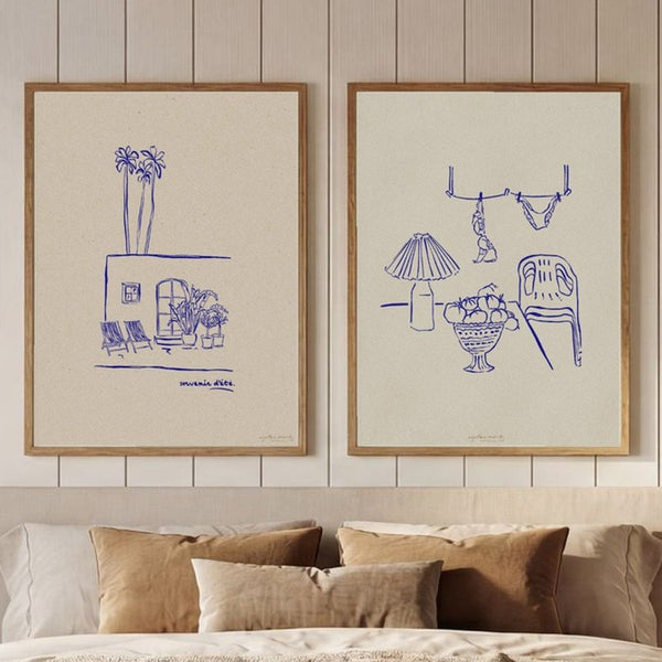 Set of 2 Blue Summer Dreams