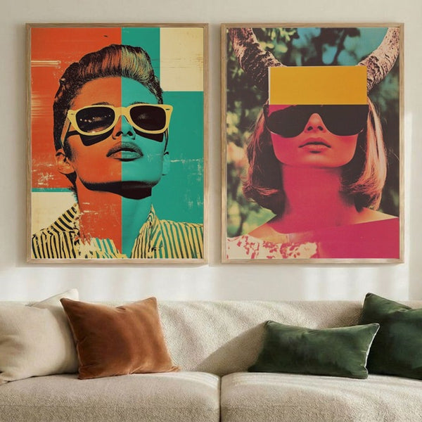 Set of 2 Bold Retro