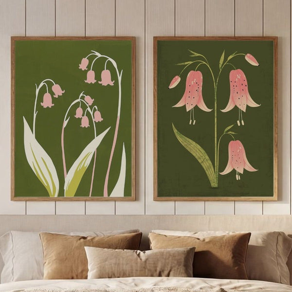 Set of 2 Botanical Blush