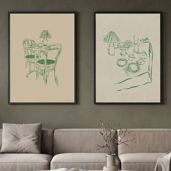 Set of 2 Cafe Serenity