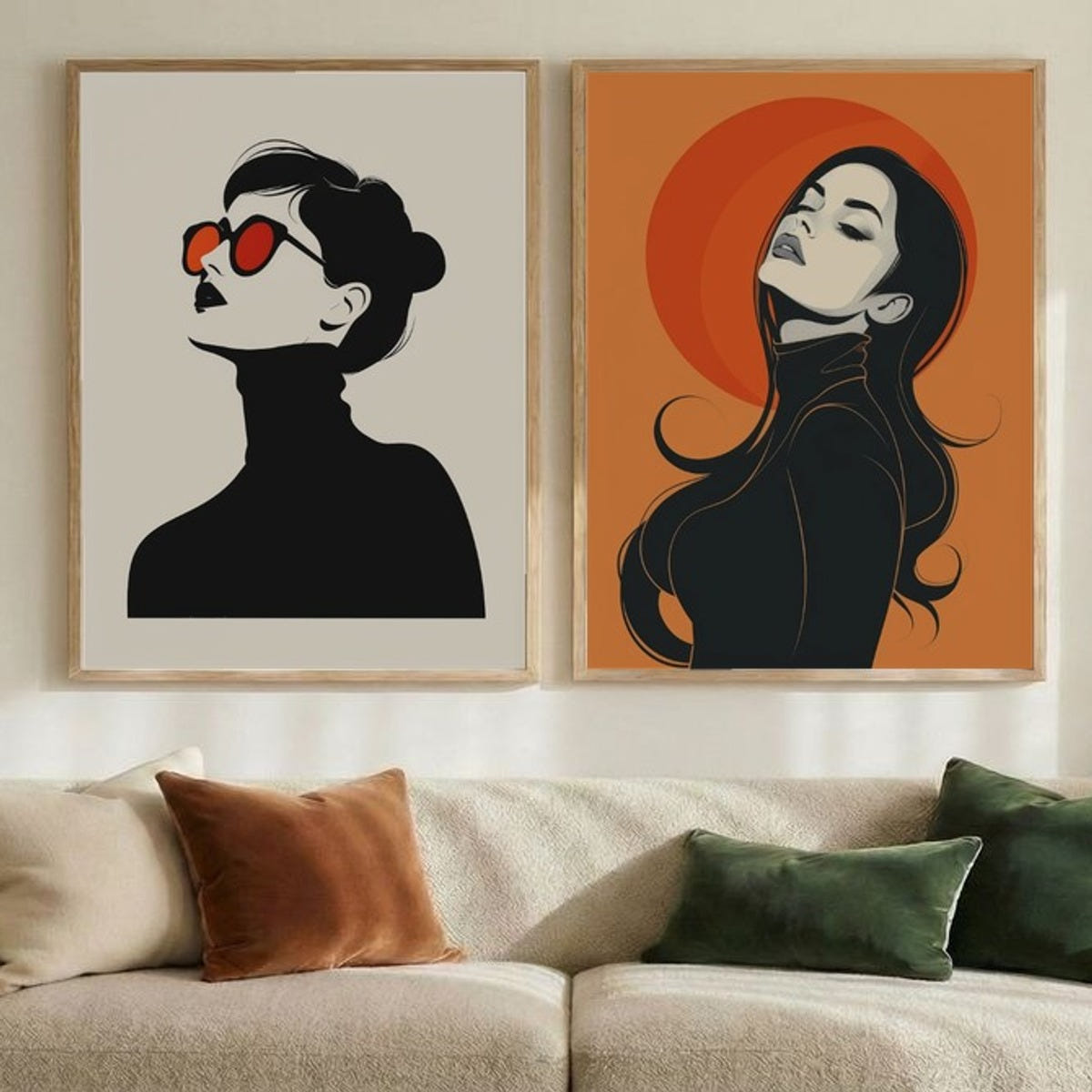 Set of 2 Chic Silhouettes