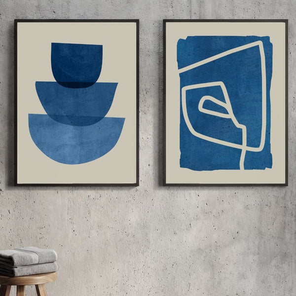 Set of 2 Cool Blue Serenity