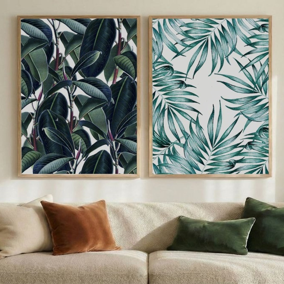 Set of 2 Deep Green Serenity Gallery Wall by Fy!