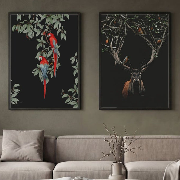 Set of 2 Deep Jungle Serenity