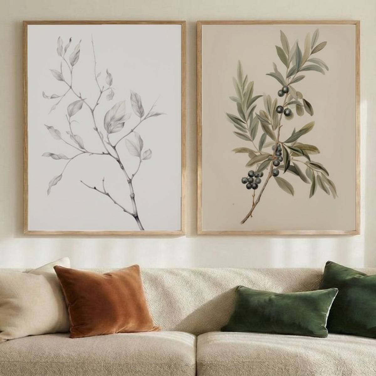 Set of 2 Delicate Botanicals