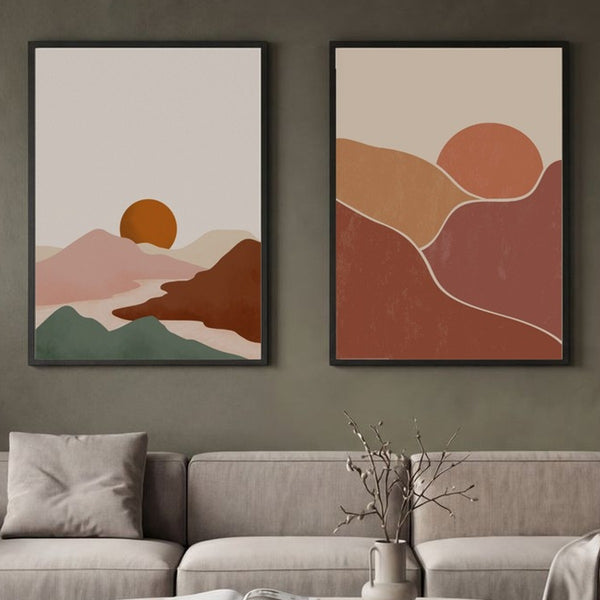 Set of 2 Desert Sunset