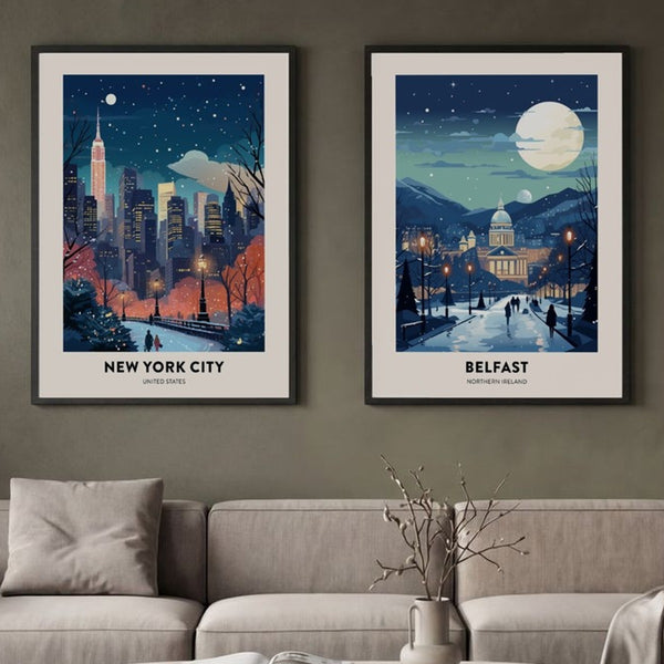 Set of 2 Dramatic Nightscapes