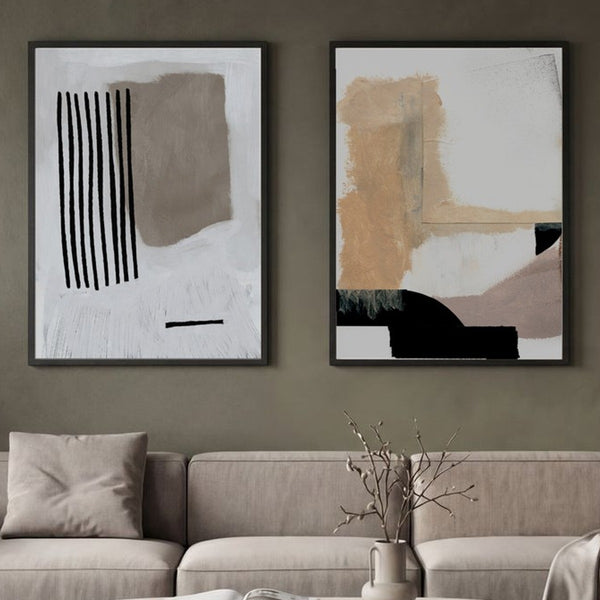 Set of 2 Earthy Abstraction