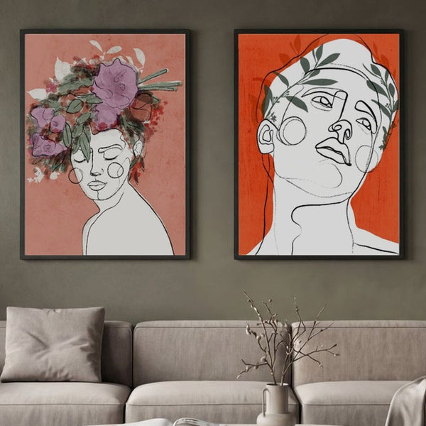 Set of 2 Earthy Bloom