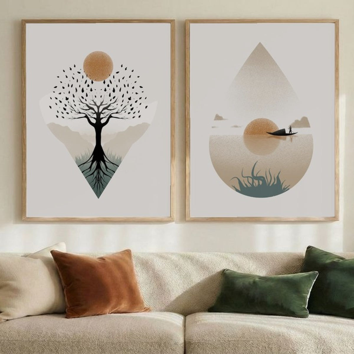 Set of 2 Earthy Reflections