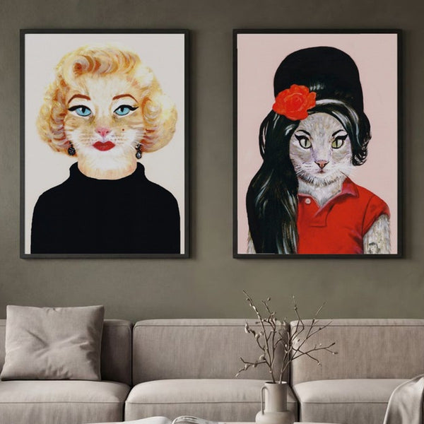 Set of 2 Feline Icons