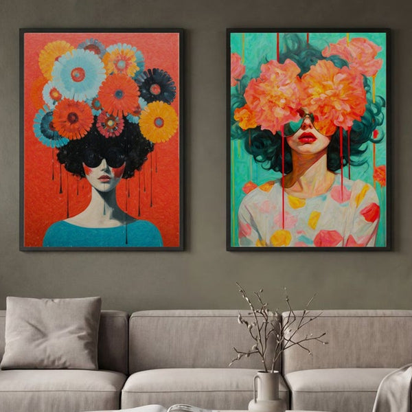 Set of 2 Floral Fantasy