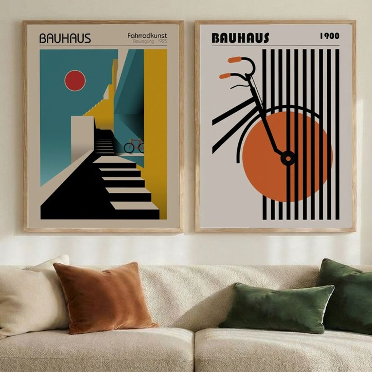 Set of 2 Geometric Horizon