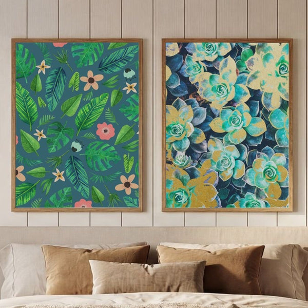 Set of 2 Gilded Foliage