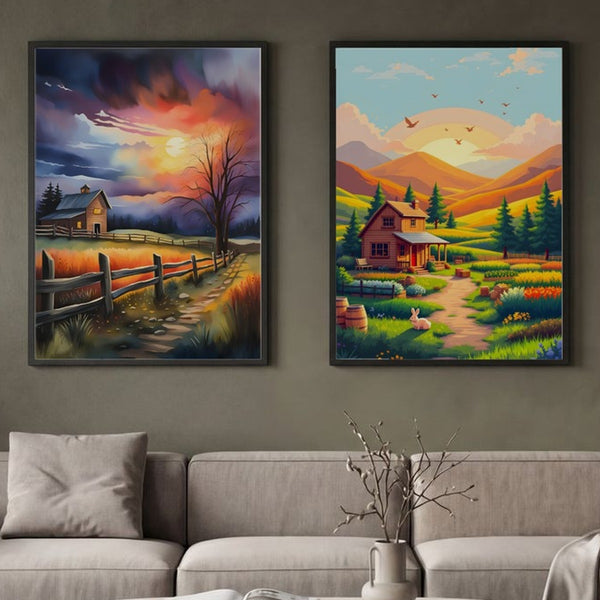 Set of 2 Golden Hour Fields