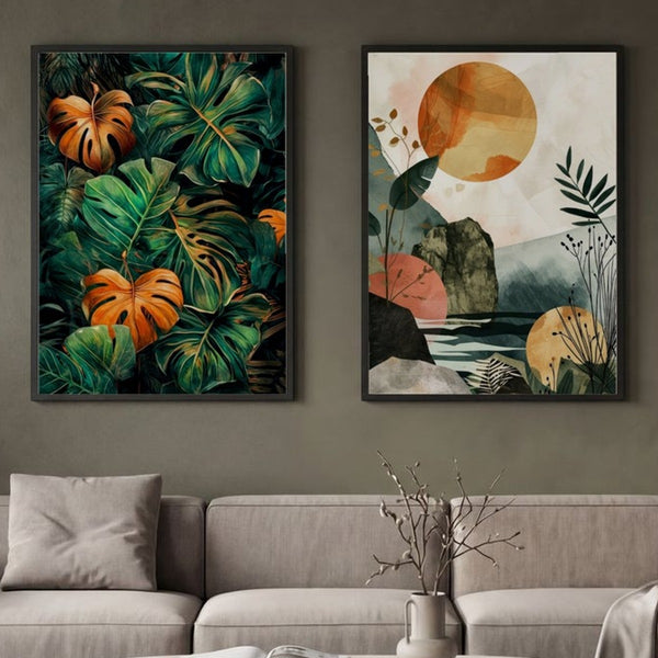 Set of 2 Jungle Sunset