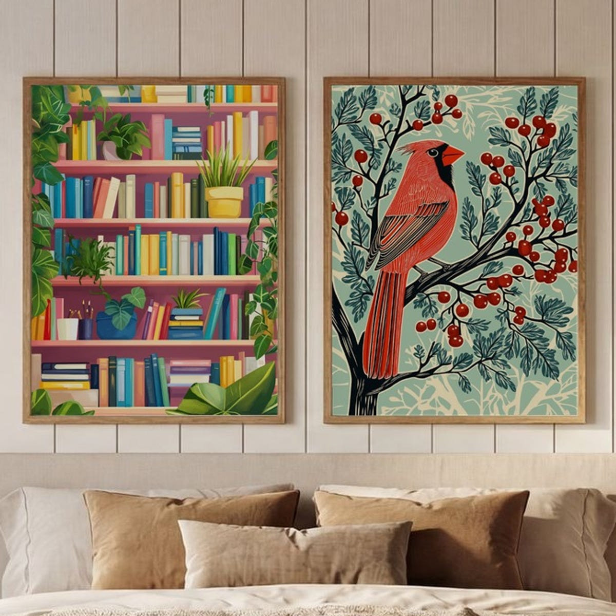 Set of 2 Literary Greens