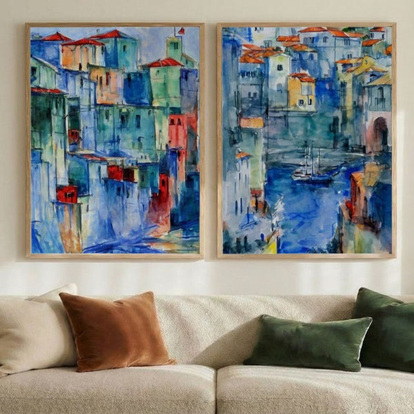 Set of 2 Mediterranean Vista